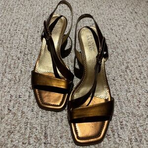 Franco Sarto Metallic Bronze Sandals